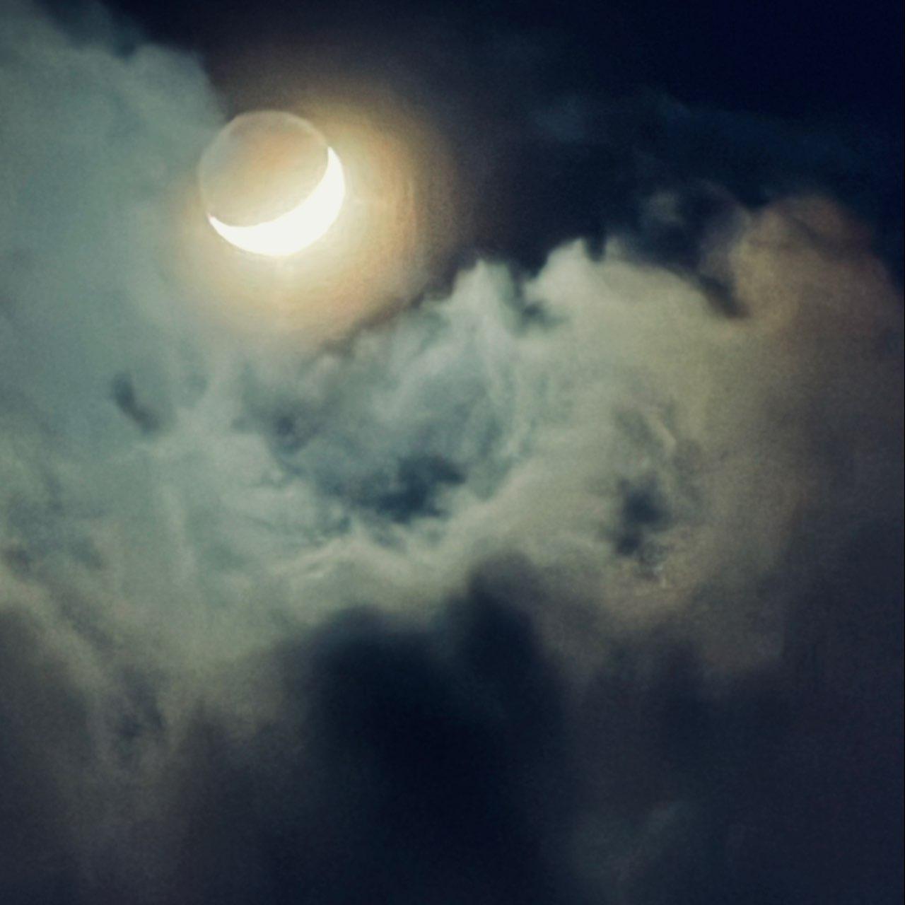 The Moon over Tofino, Canada — waxing crescent, Lunar Day 5