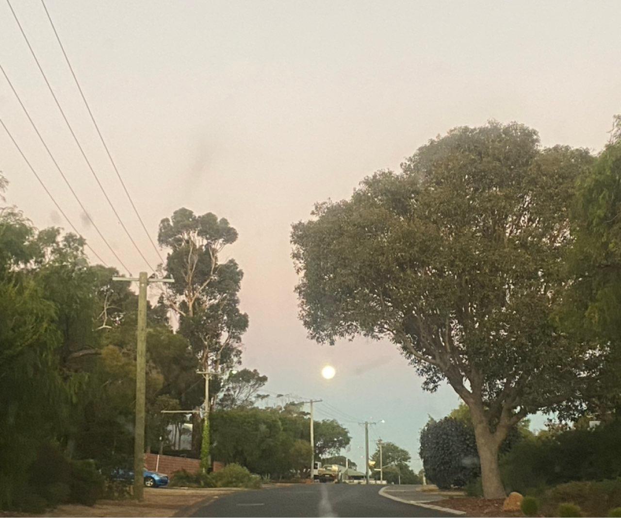 The Moon over Margaret River, Australia — full moon, Lunar Day 16
