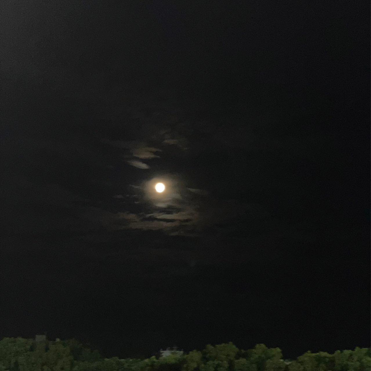 The Moon over Sydney, Australia — full moon, Lunar Day 16