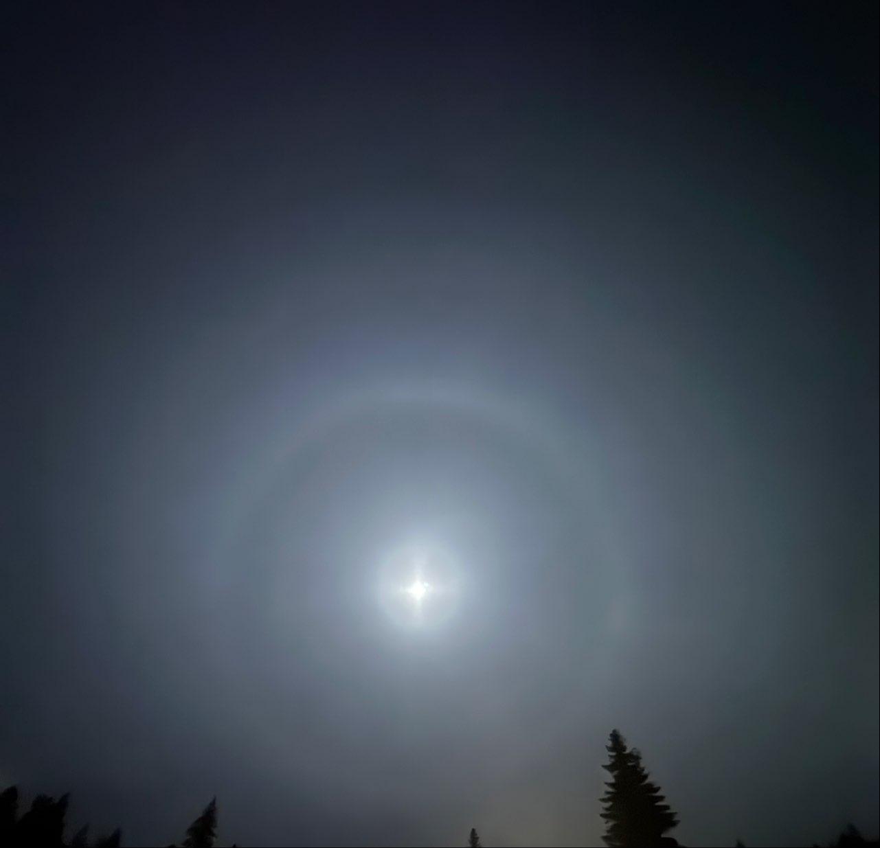 The Moon over Kimberley, Canada — full moon, Lunar Day 14