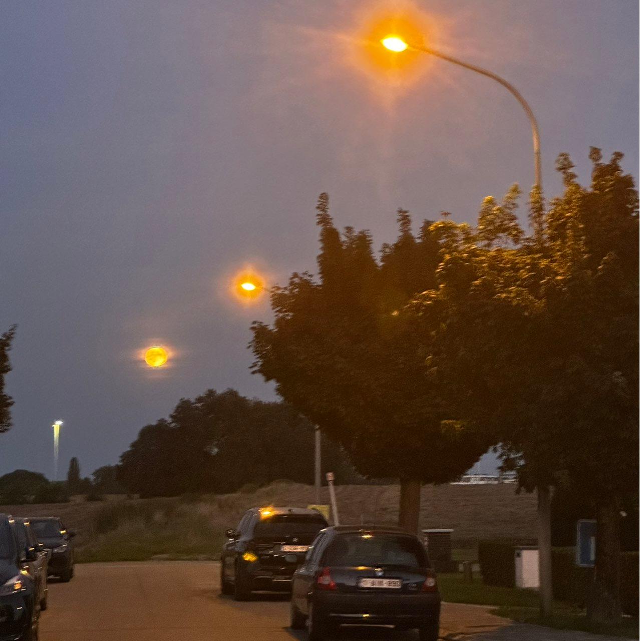The Moon over Kraainem, Belgium — full moon, Lunar Day 16