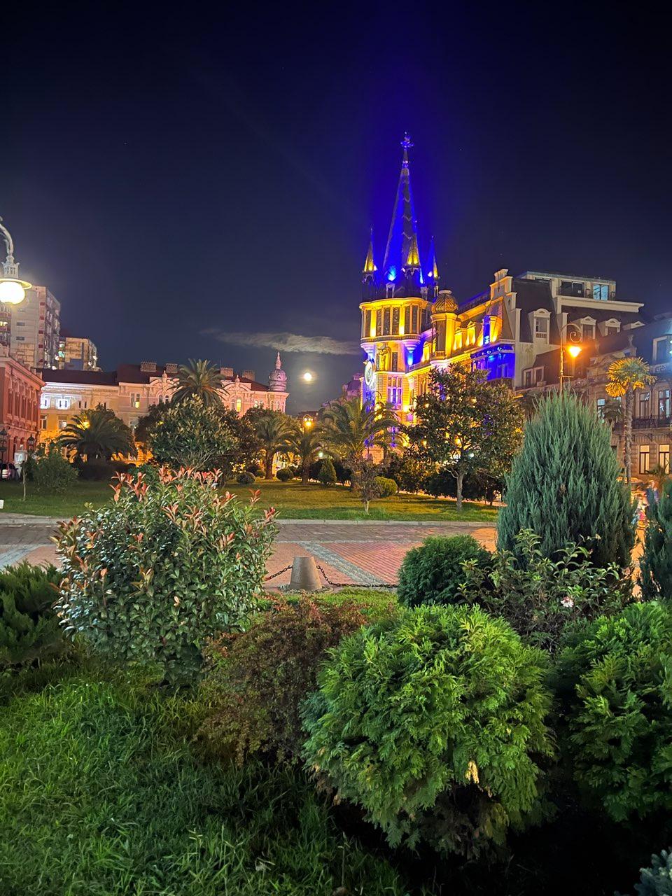 The Moon over Batumi, Georgia — waning gibbous, Lunar Day 18