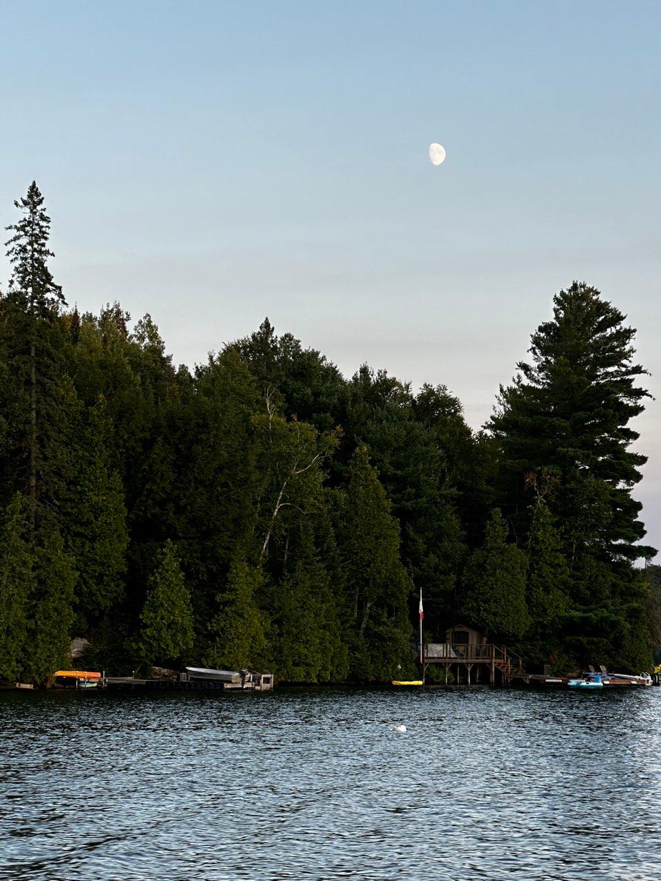 The Moon over South Algonquin, Canada — waxing gibbous, Lunar Day 12