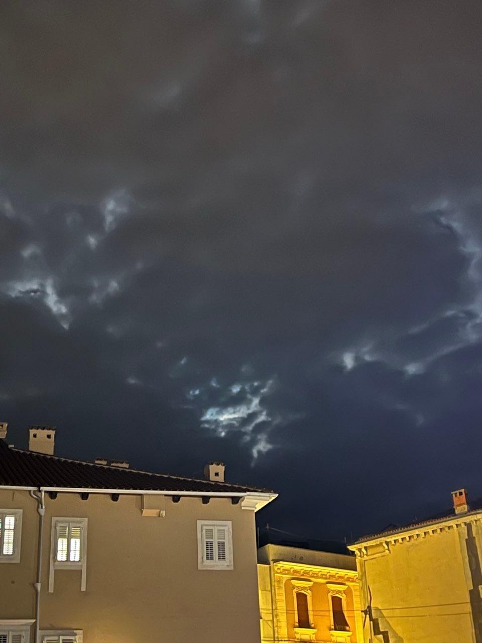 The Moon over Pula, Croatia — full moon, Lunar Day 15