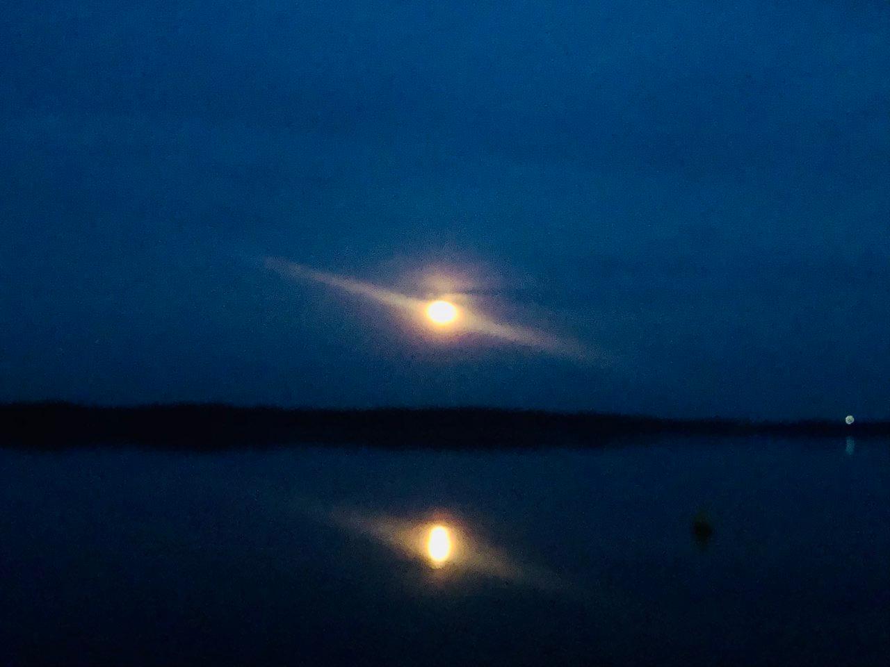 The Moon over Schwerin, Deutschland — full moon, Lunar Day 15