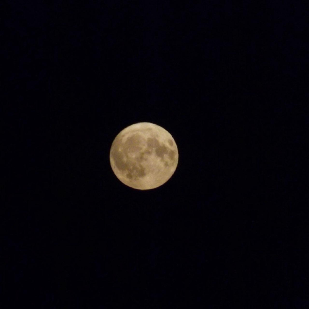The Moon over South Shields, United Kingdom — full moon, Lunar Day 16