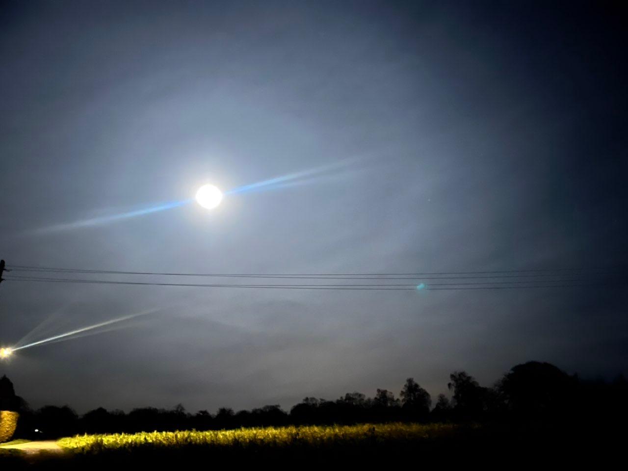 The Moon over Neu-Ulm, Deutschland — full moon, Lunar Day 16