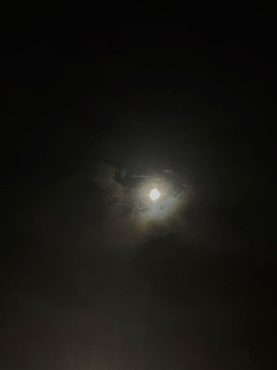 The Moon over Bari, Italy — waxing gibbous, Lunar Day 13