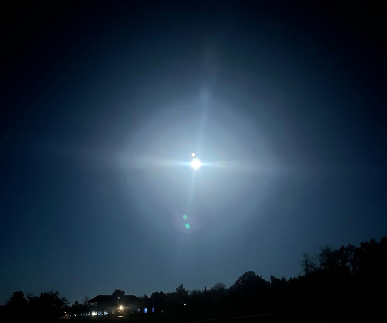 The Moon over Cavan Monaghan, Canada — full moon, Lunar Day 15