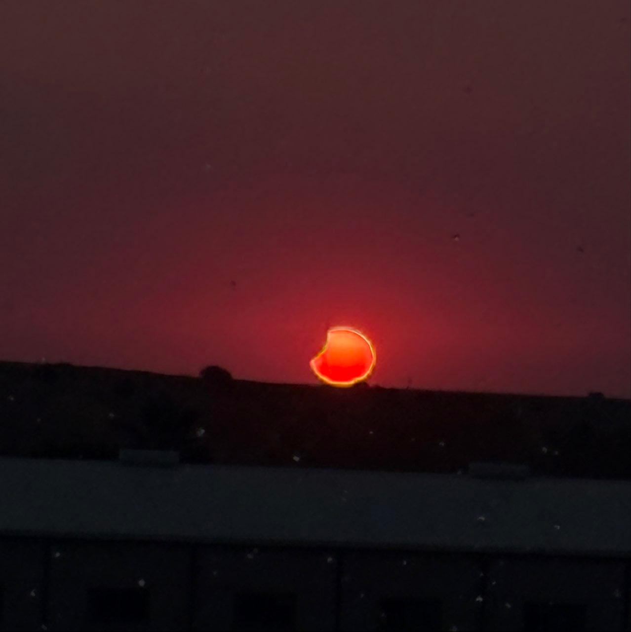 The Moon over Villafranca de los Barros, España — new moon, Lunar Day 1