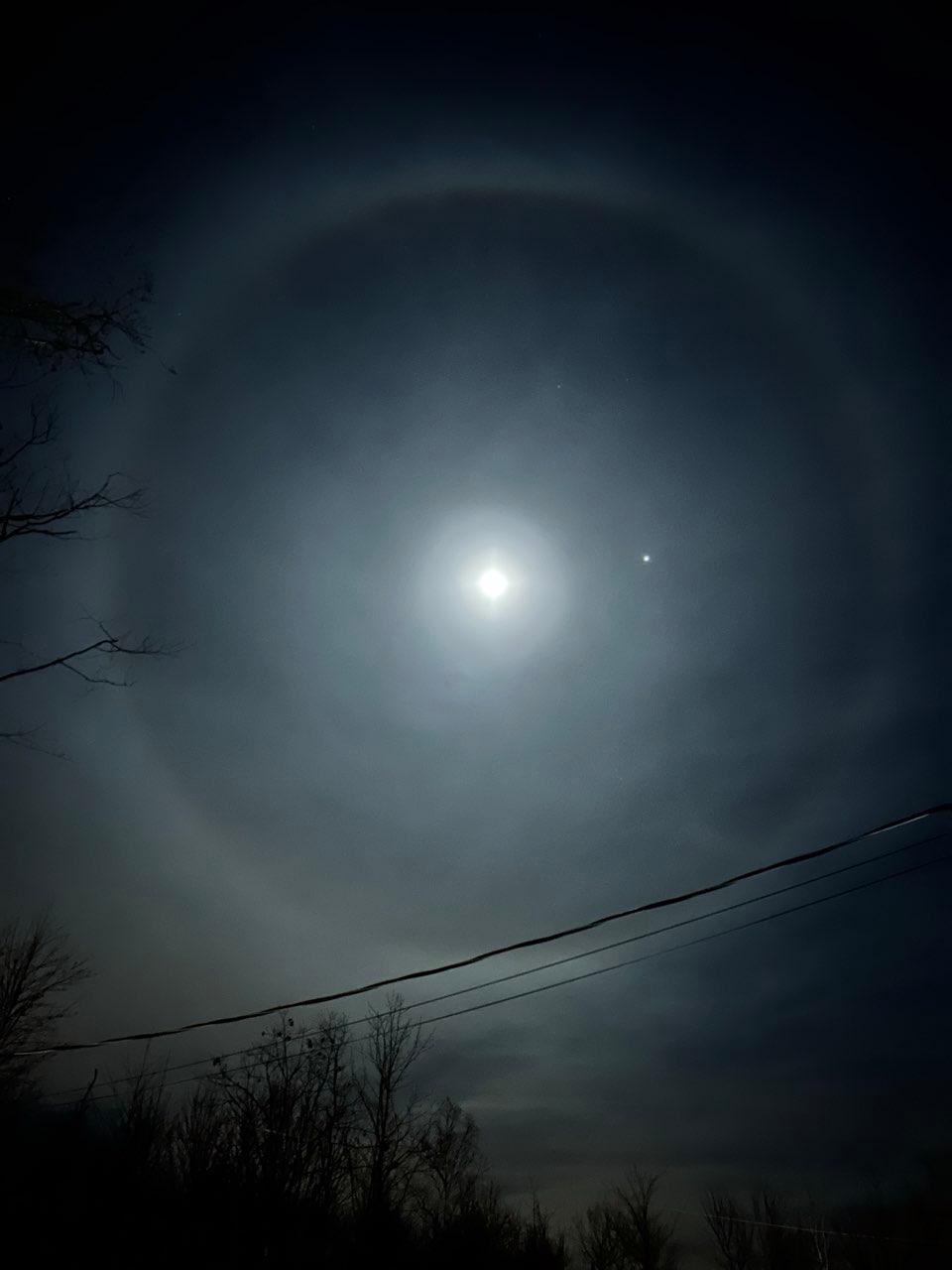 The Moon over Lachute, Canada — full moon, Lunar Day 14