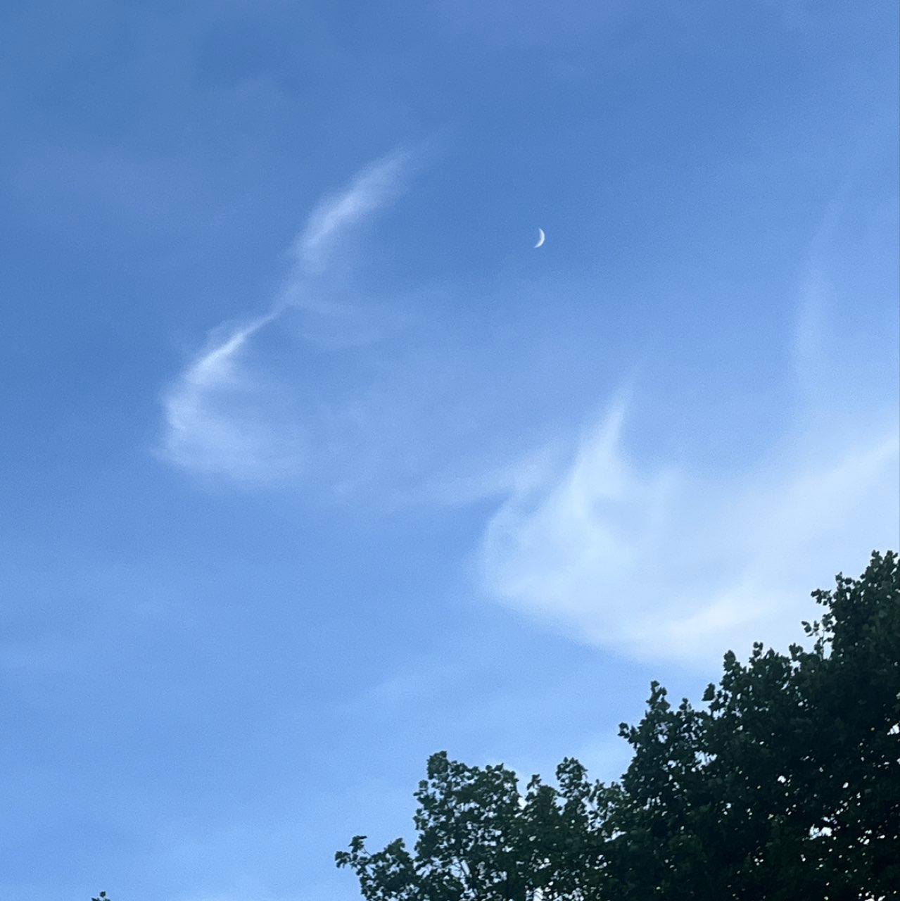 The Moon over A Coruña, España — waxing crescent, Lunar Day 6