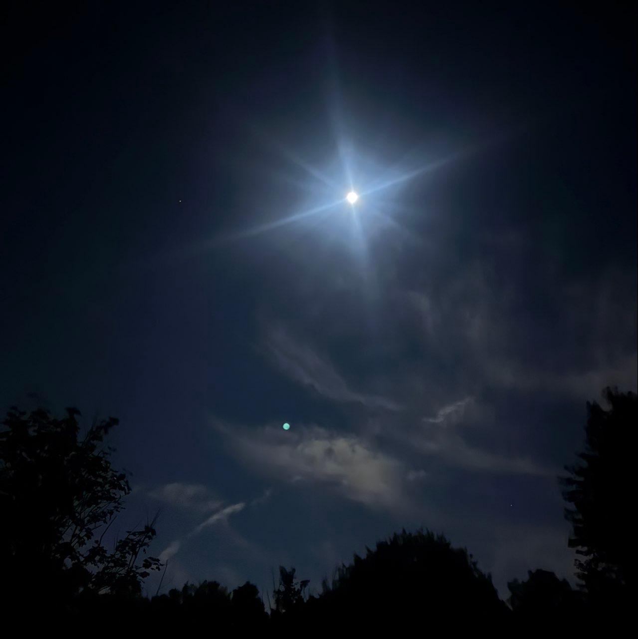 The Moon over Caledon, Canada — full moon, Lunar Day 16