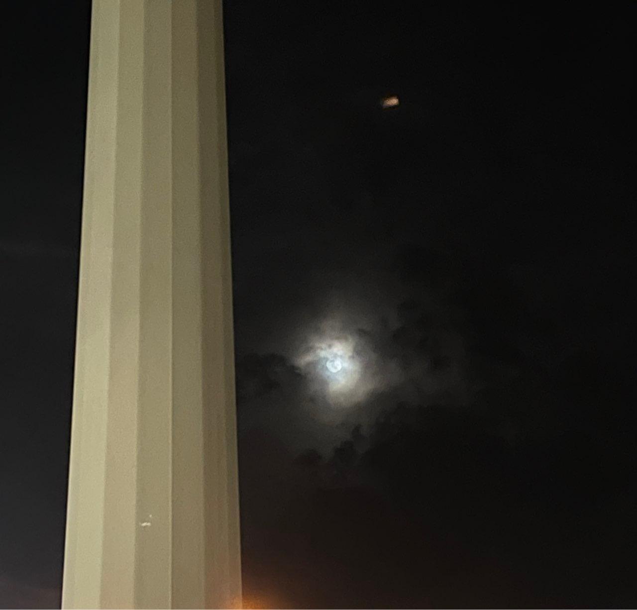 The Moon over Bari, Italy — waning gibbous, Lunar Day 18