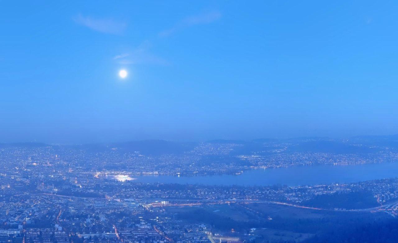 The Moon over Ennetbürgen, Schweiz — full moon, Lunar Day 15