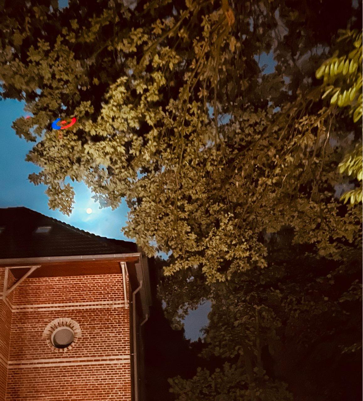 The Moon over Kalmthout, Belgium — full moon, Lunar Day 16