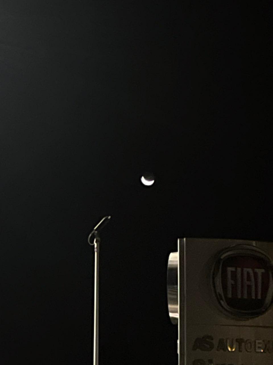 The Moon over Bari, Italy — waning crescent, Lunar Day 26