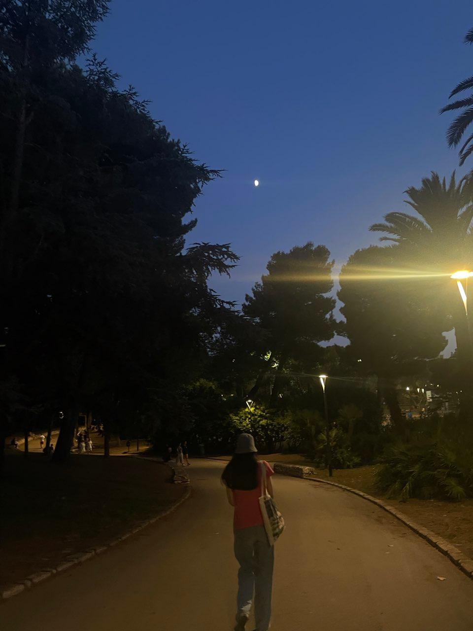 The Moon over Bari, Italy — waxing gibbous, Lunar Day 11