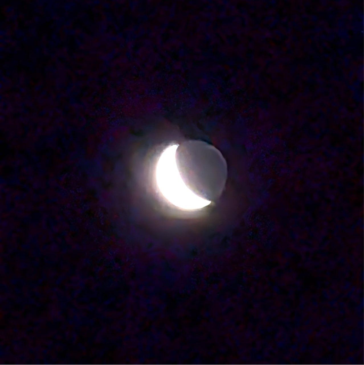 The Moon over Warner, Australia — waxing crescent, Lunar Day 5