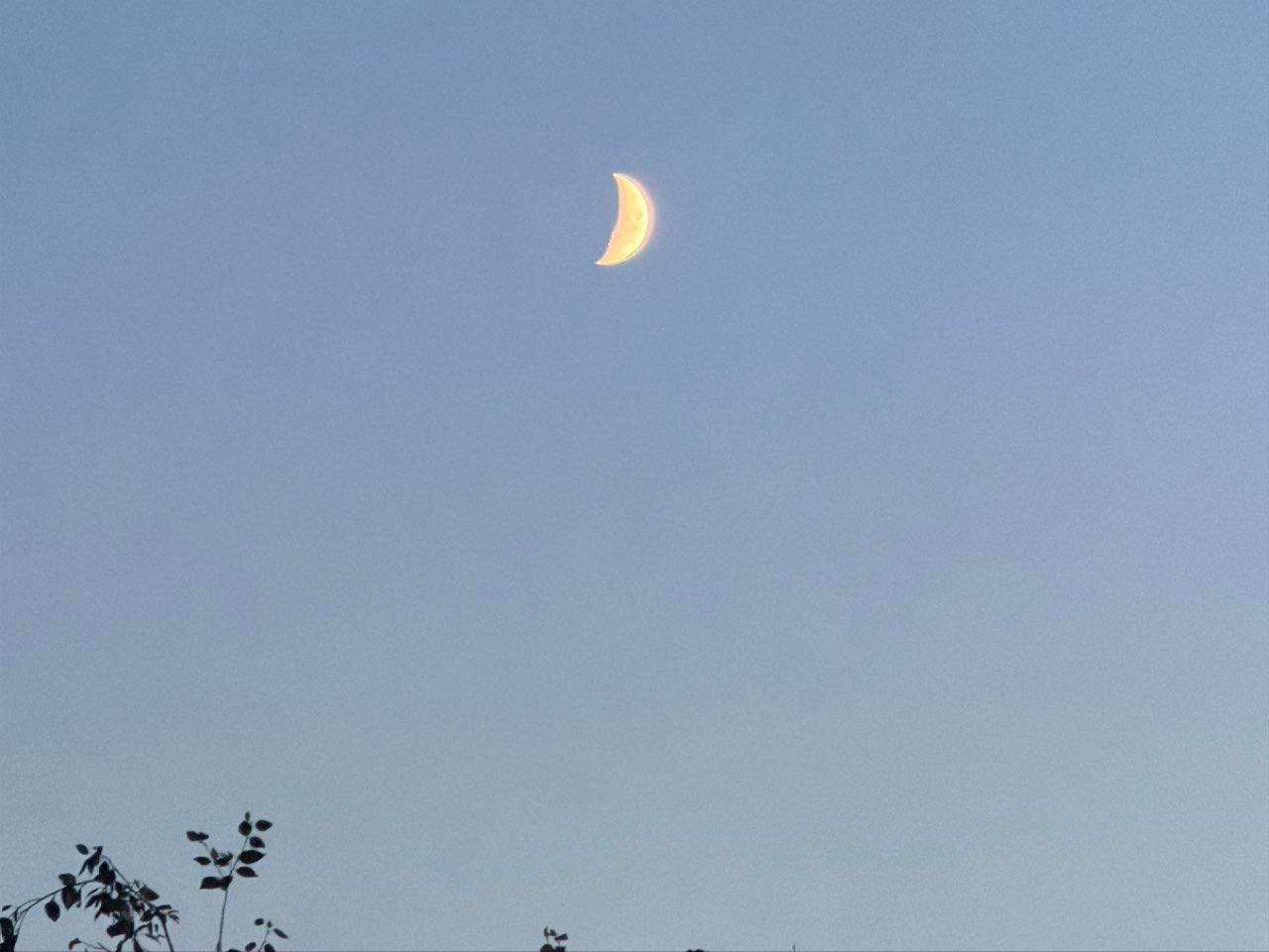 The Moon over Dagenham, United Kingdom — first quarter, Lunar Day 6