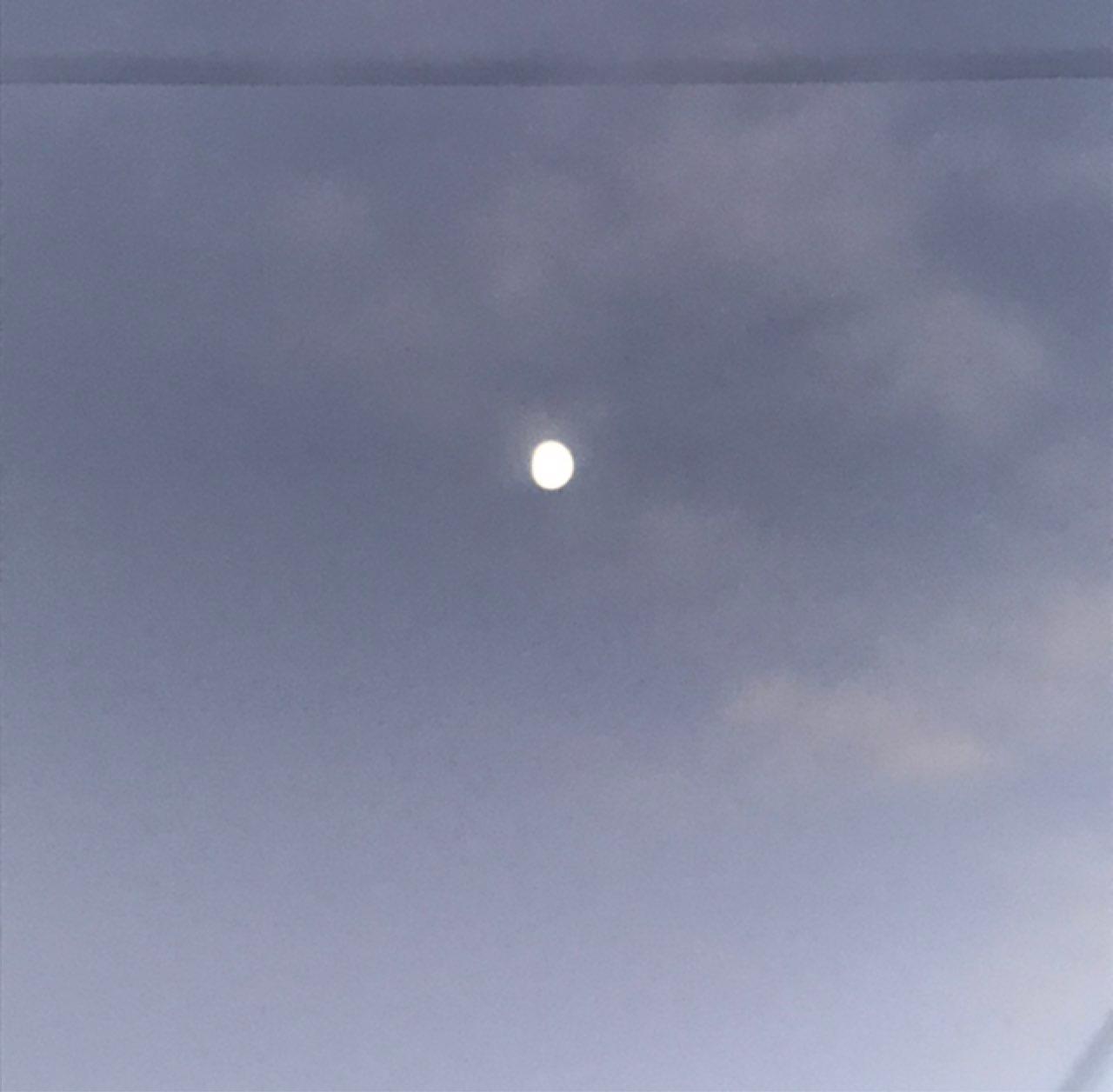 The Moon over Mairé-Levescault, France — first quarter, Lunar Day 9