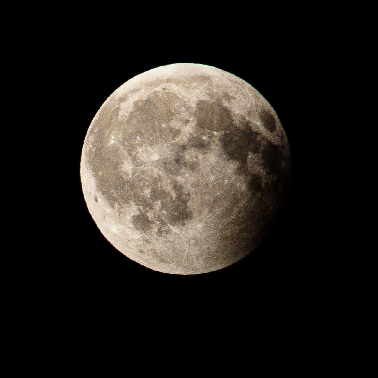 The Moon over Cowichan Valley, Canada — full moon, Lunar Day 16