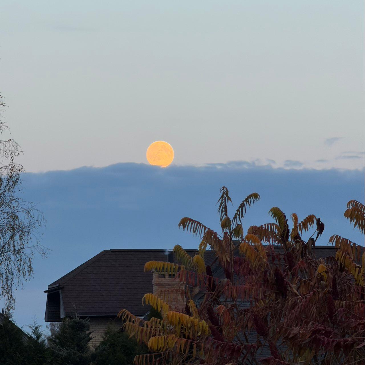 The Moon over Ķekavas Municipality, Latvia — full moon, Lunar Day 16