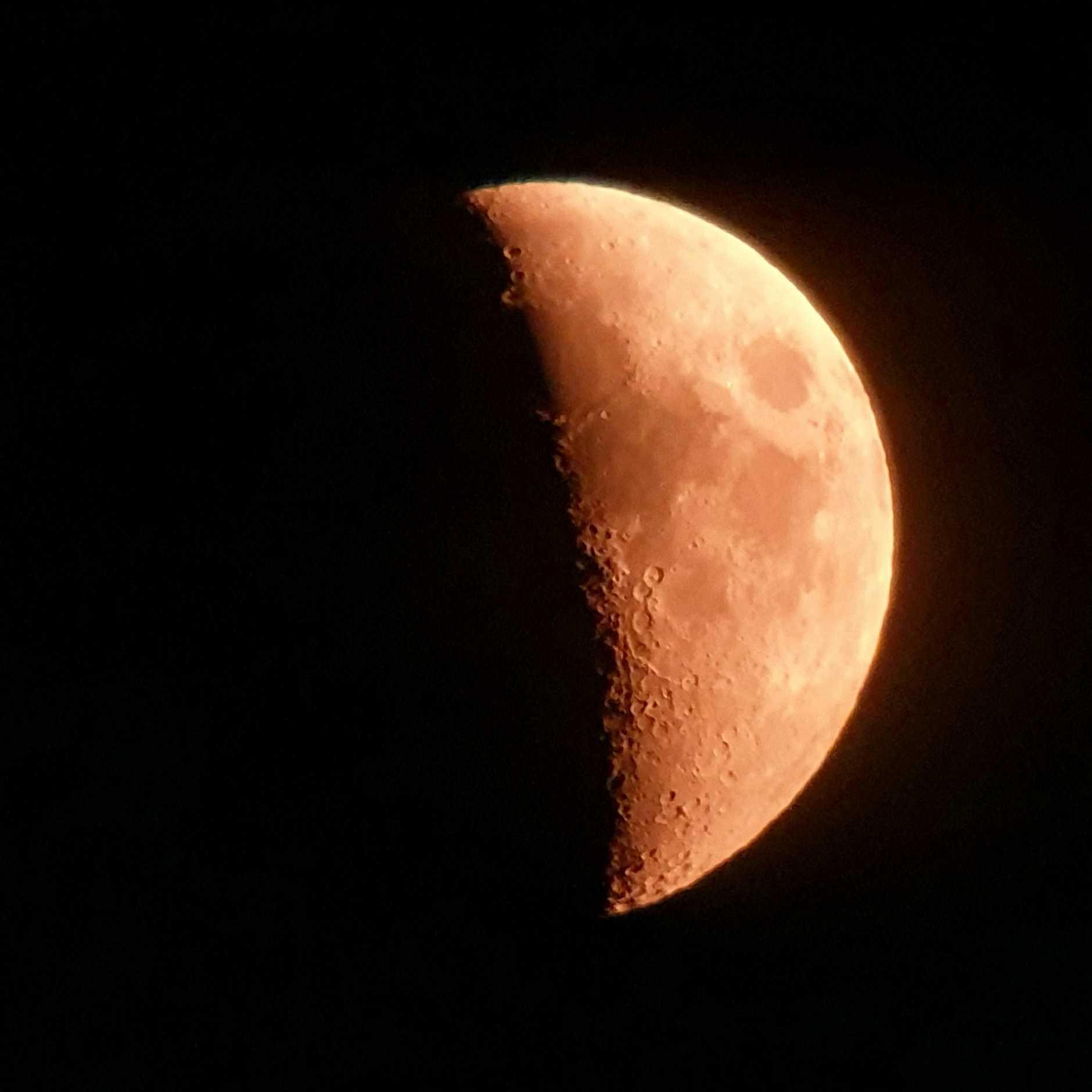 The Moon over Lebanon — first quarter, Lunar Day 7