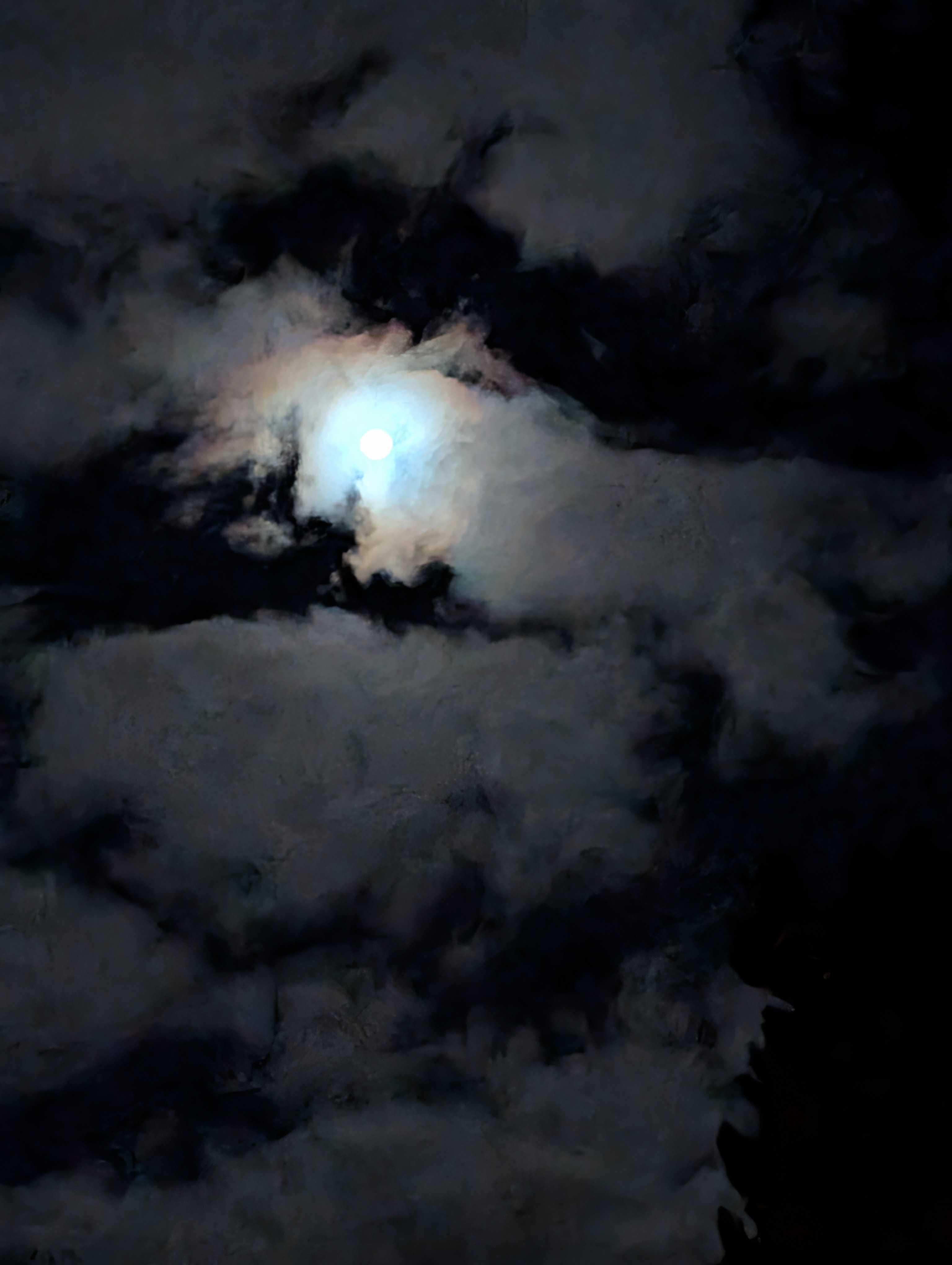 The Moon over Richmond, Canada — full moon, Lunar Day 16