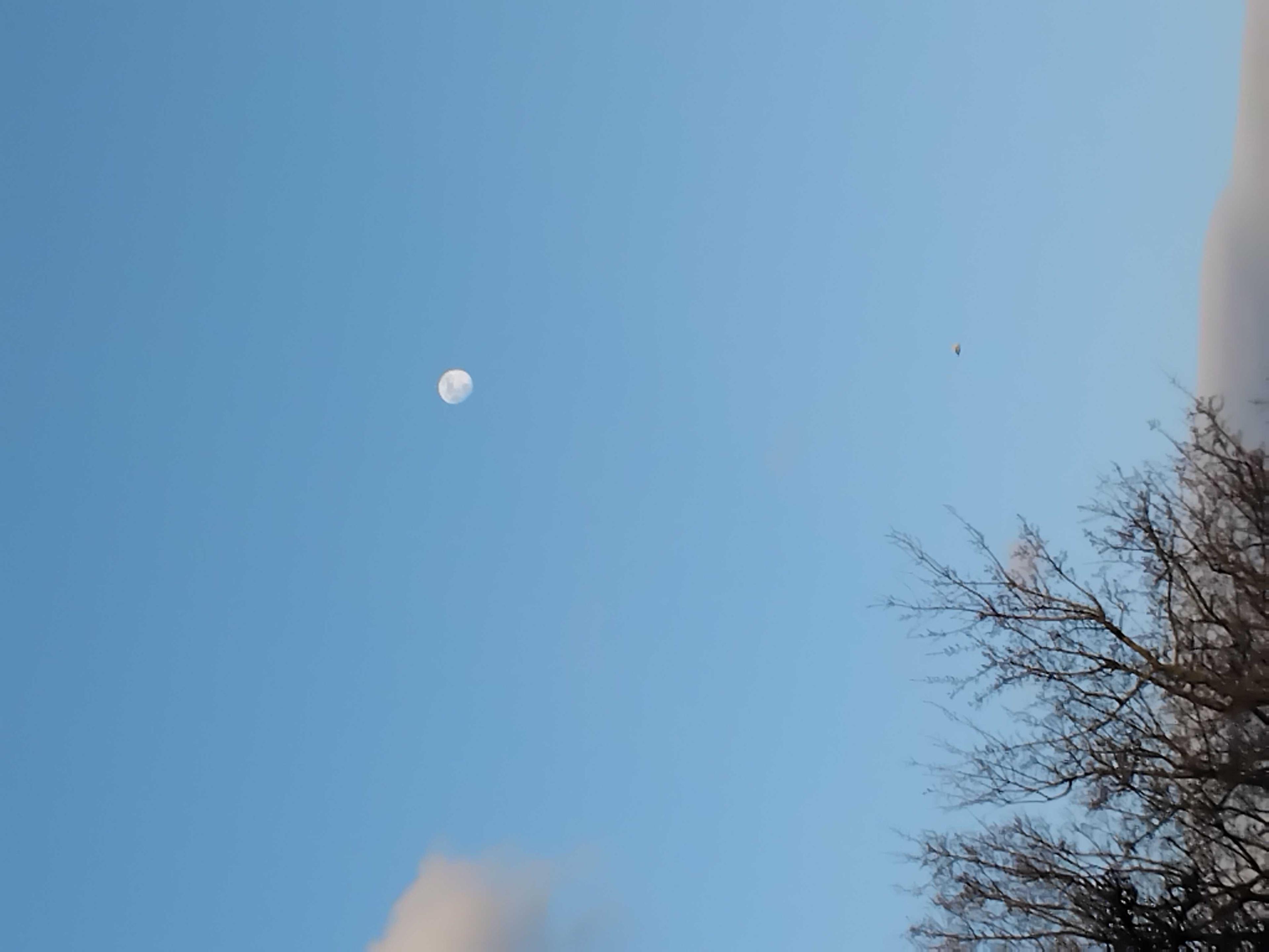 The Moon over United Kingdom — waxing gibbous, Lunar Day 13