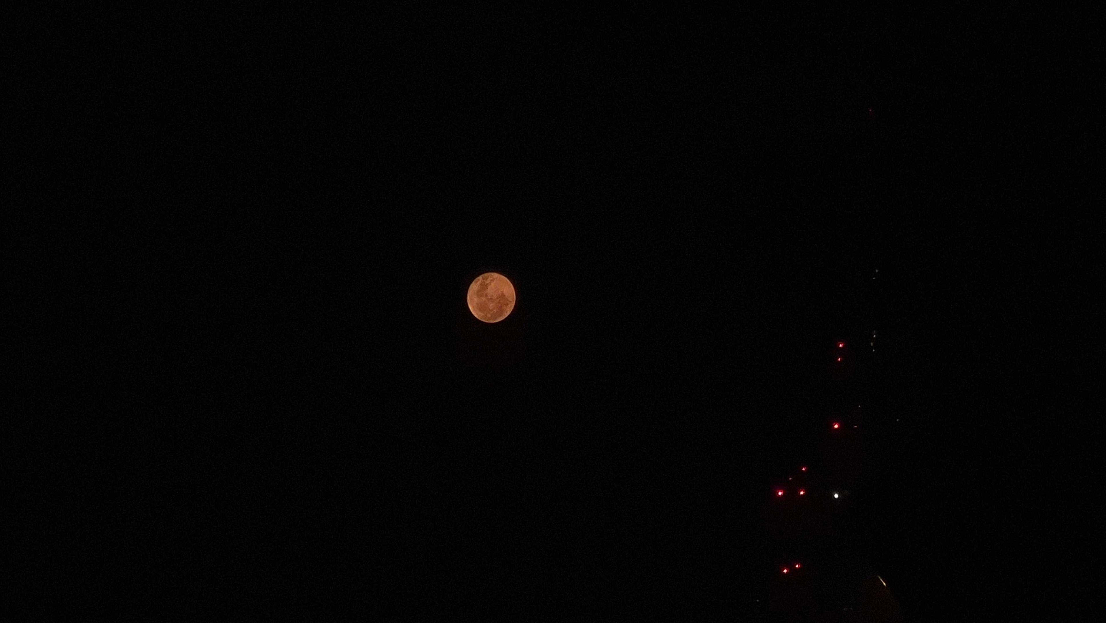 The Moon over L'Hospitalet de Llobregat, España — full moon, Lunar Day 16