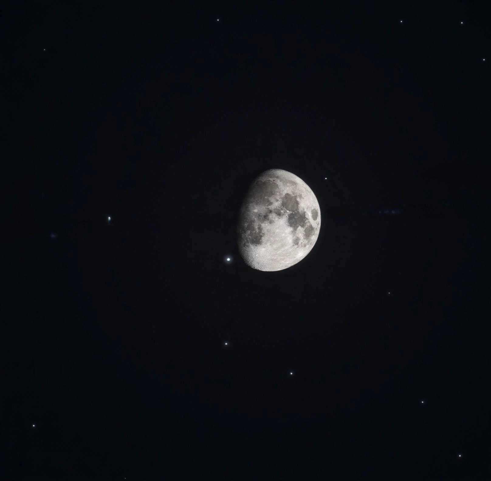 The Moon over Montello, United States — waxing gibbous, Lunar Day 12