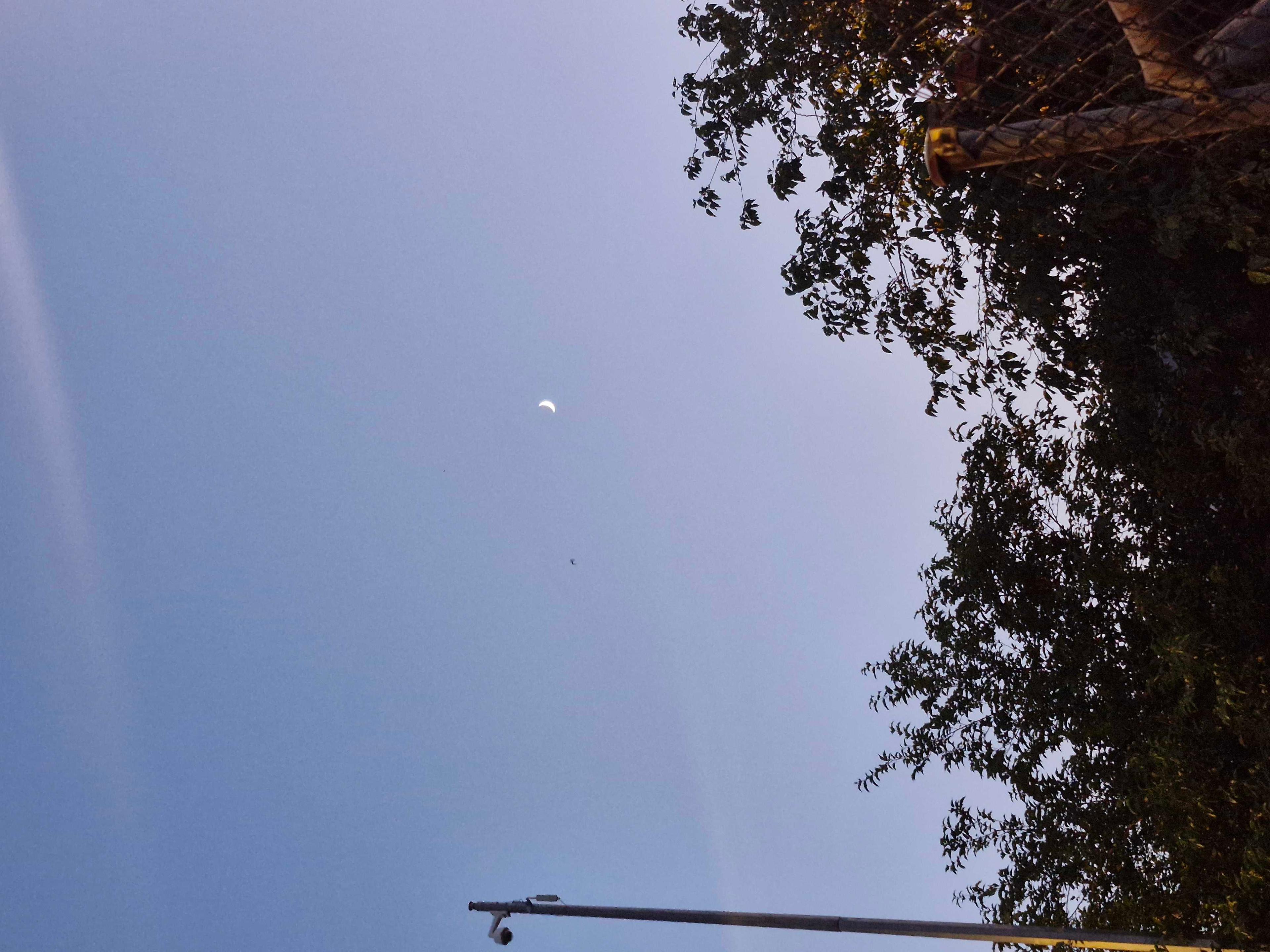 The Moon over Alcalá de Henares, España — first quarter, Lunar Day 6