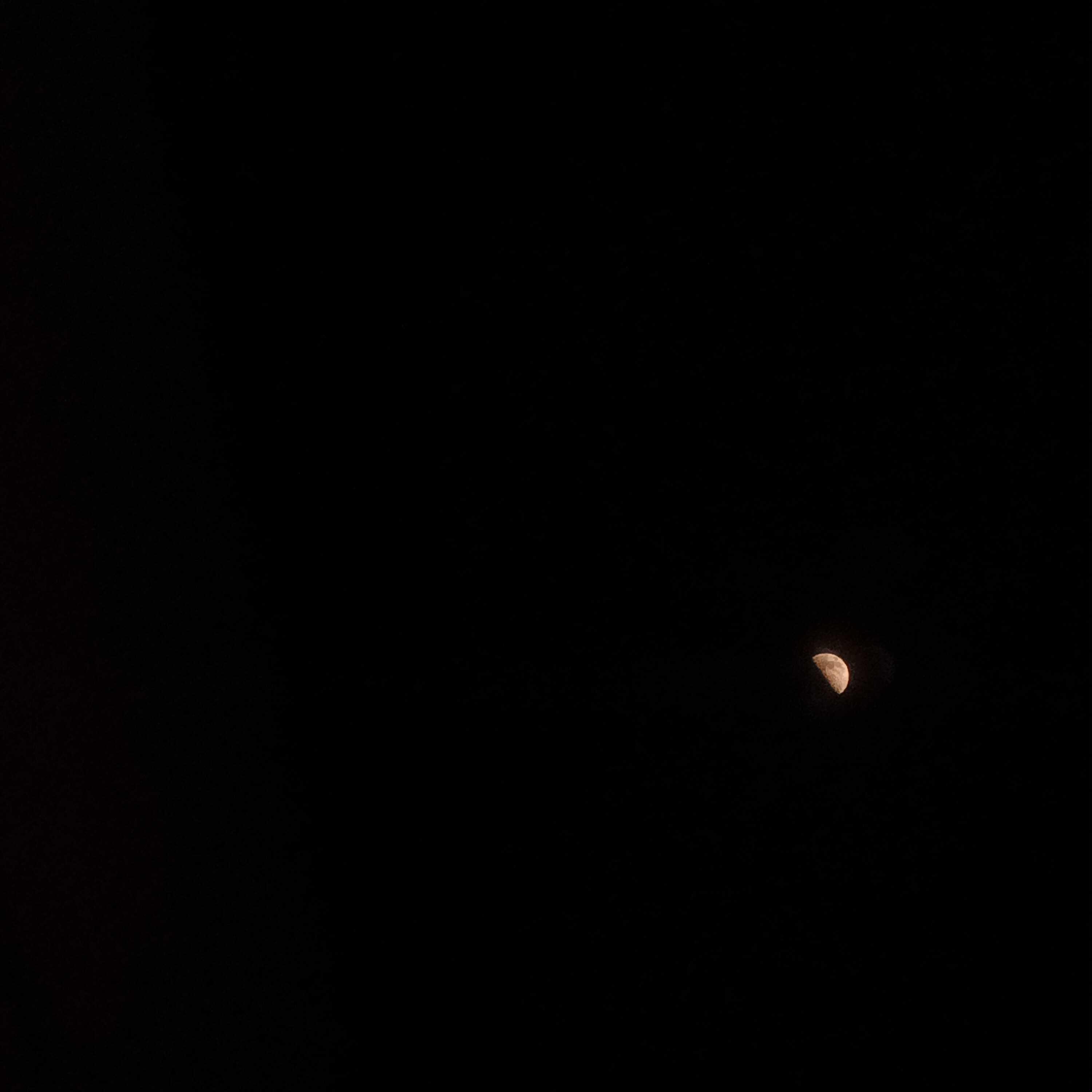 The Moon over United Kingdom — first quarter, Lunar Day 8
